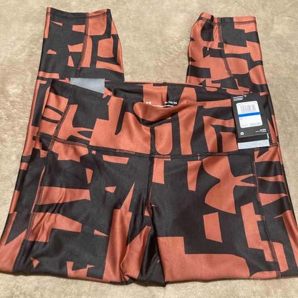 UA Heat Gear Logo High Rise Ankle Legging - Picture 12 of 12